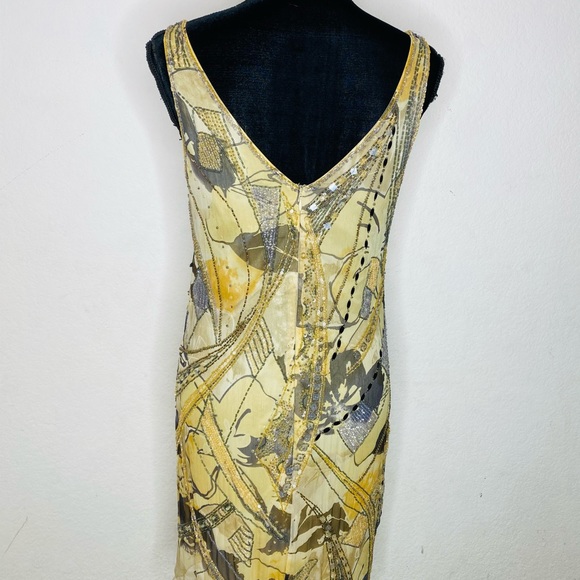 Terani Couture Beaded 100% Silk Dress Size 8 - Picture 5 of 7